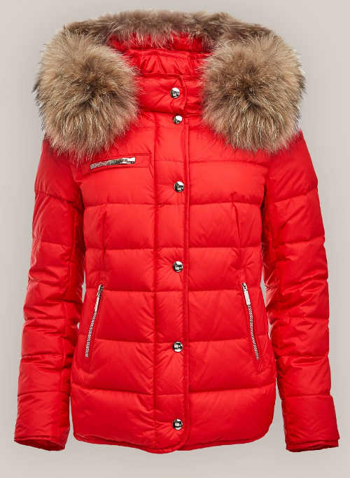 Piros steppelt téli kabát Kara eladó