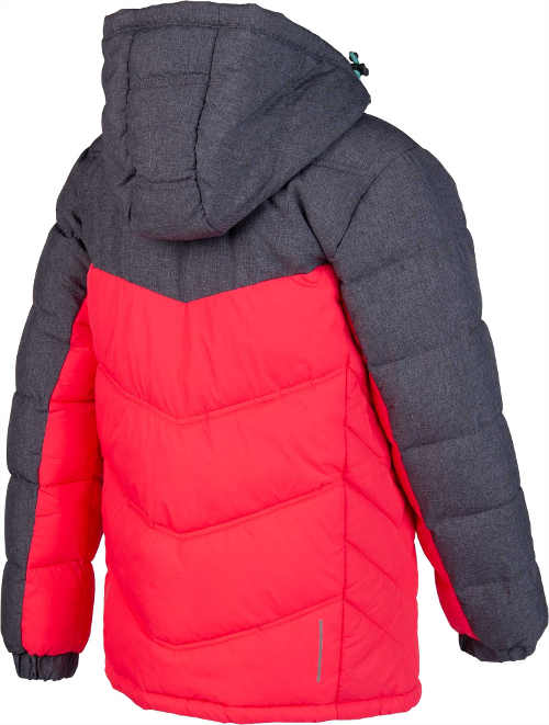 Gyermek steppelt kabát piros és szürke színben