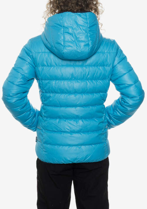 Világoskék gyermek téli kabát kapucnival