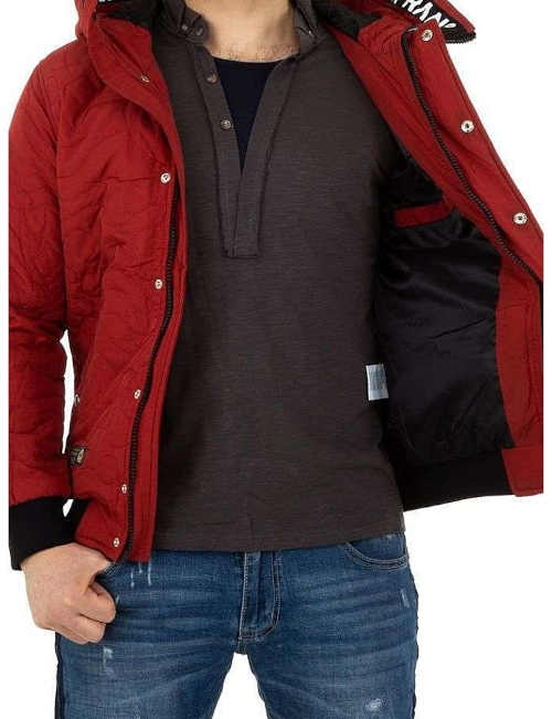 Modern téli férfi piros kabát