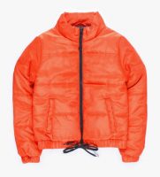 Narancssárga pamut steppelt gyermek kabát