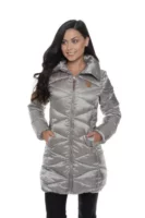 Női modern téli steppelt kabát magasabb gallérral