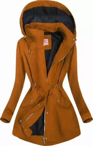 Női téli parka kabát levehető kapucnival