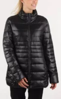 Fekete hosszabb steppelt téli kabát nőknek GAS Sallybel