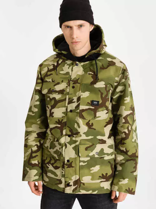 Camouflage kabát zsebekkel