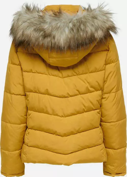 Olcsó sárga női téli kabát