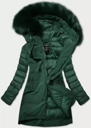 Luxus meleg téli kabát kapucnival ellátott szabásban