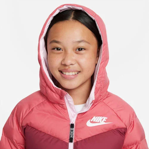 Lányok rózsaszín kabát Nike kapucnival
