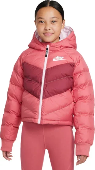 Lányok rózsaszín télikabát a hegyekbe Nike