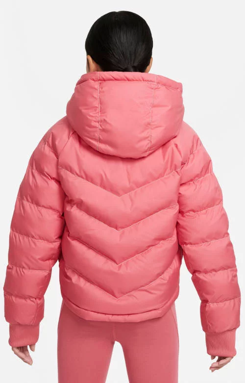 Rózsaszín steppelt gyerek télikabát Nike