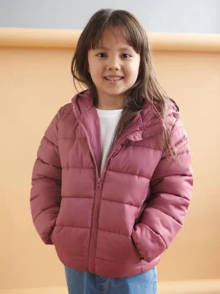 Gyermek lányok steppelt téli kabát Sinsay praktikus kapucnival